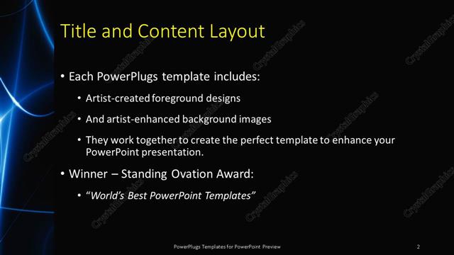 Title and Content presentation slide layout