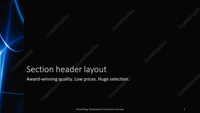 Section Header presentation slide layout