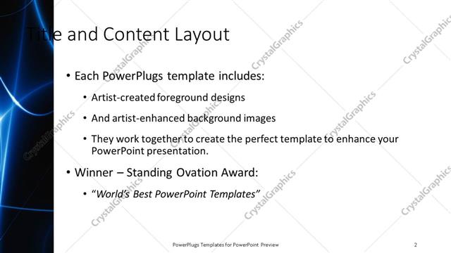 Title and Content presentation slide layout