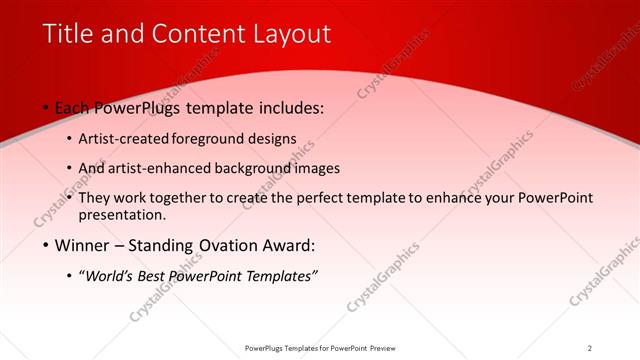 Title and Content presentation slide layout