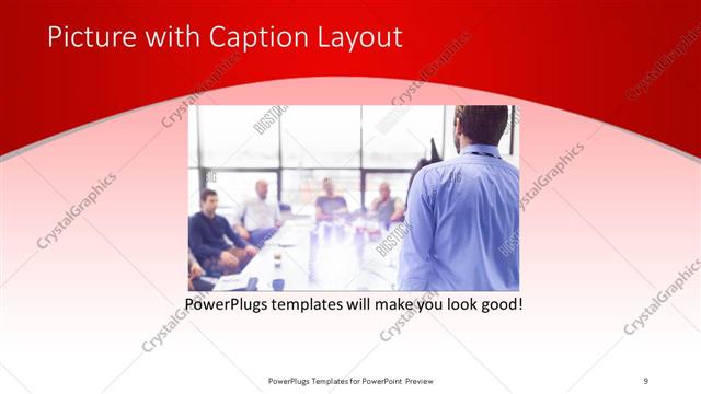 Picture with Caption presentation slide layout