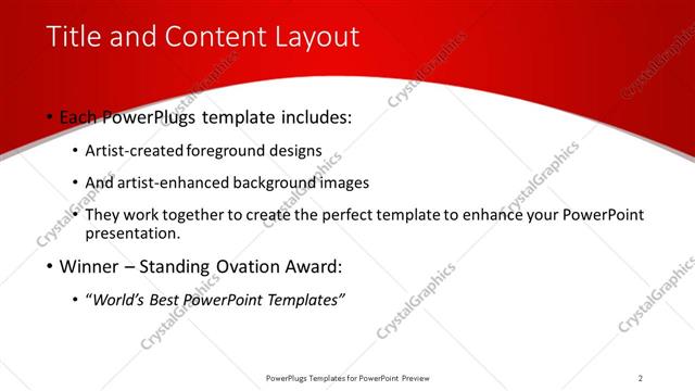 Title and Content presentation slide layout