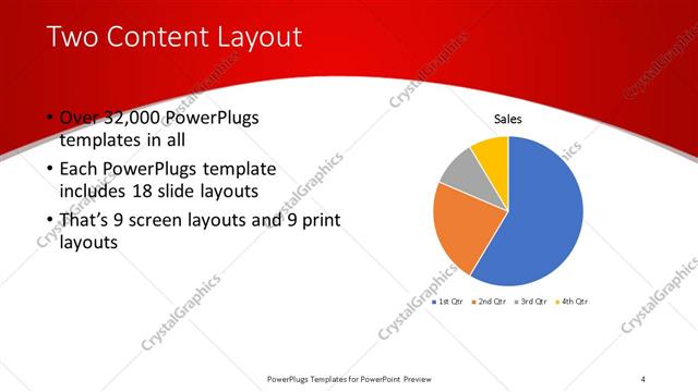 Two Content presentation slide layout