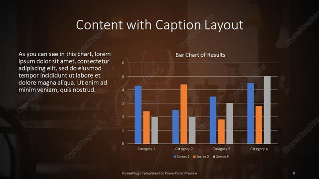 Content with Caption presentation slide layout