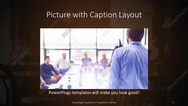 Picture with Caption presentation slide layout