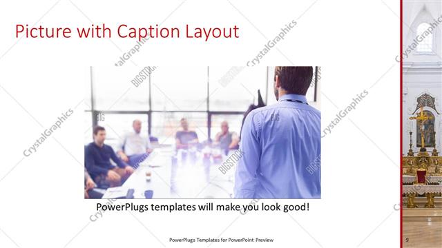 Picture with Caption presentation slide layout