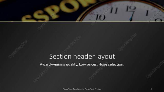 Section Header presentation slide layout