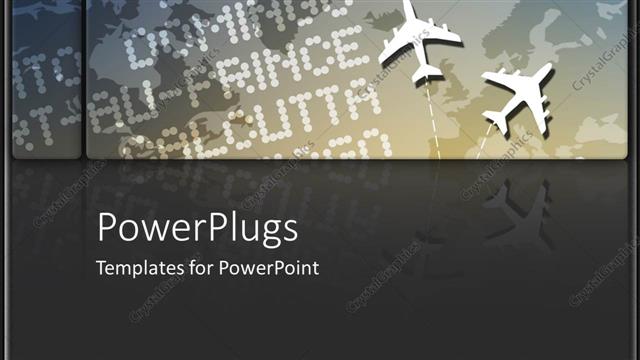  Presentation with business travel - International travel with airplanes and flight arrivals