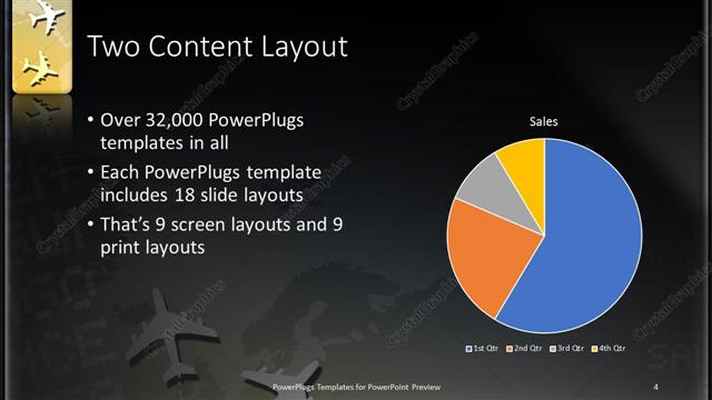 Two Content presentation slide layout