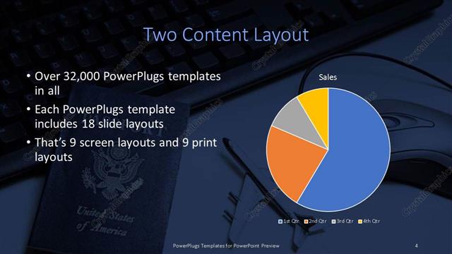 Two Content presentation slide layout