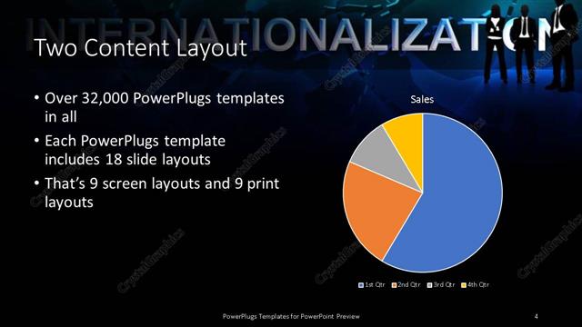 Two Content presentation slide layout