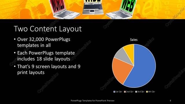 Two Content presentation slide layout