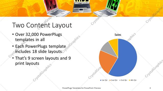 Two Content presentation slide layout