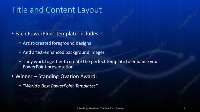 Title and Content presentation slide layout