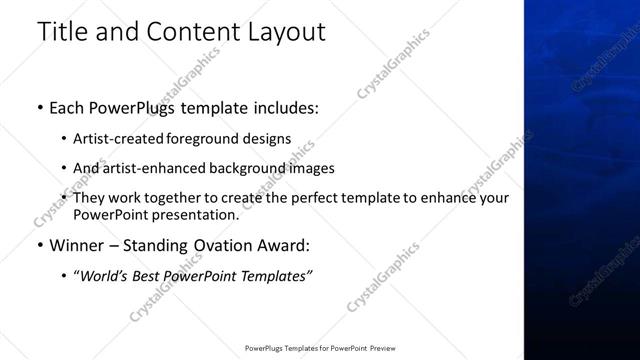 Title and Content presentation slide layout