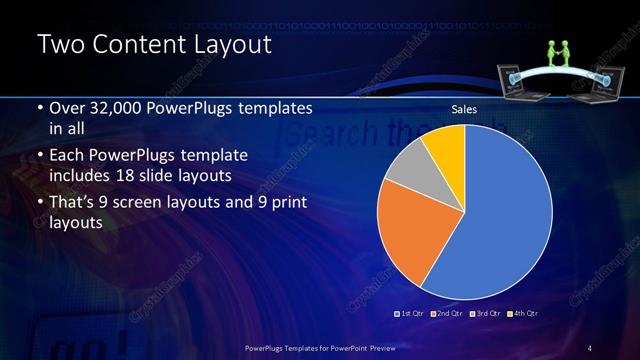 Two Content presentation slide layout