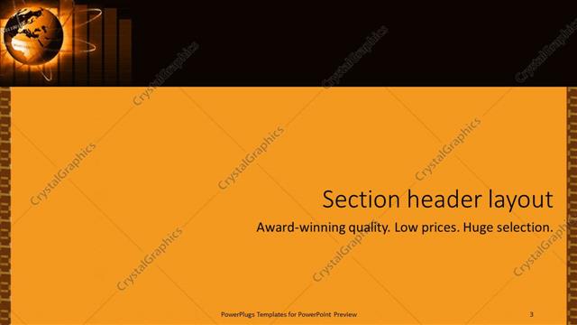 Section Header presentation slide layout