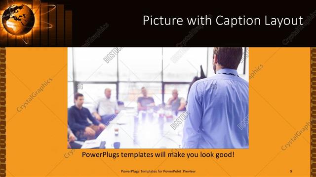 Picture with Caption presentation slide layout