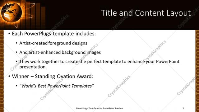 Title and Content presentation slide layout