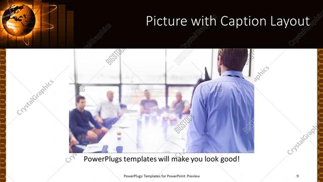 Picture with Caption presentation slide layout