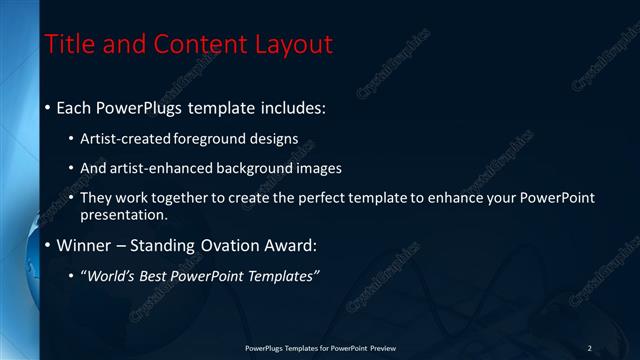Title and Content presentation slide layout