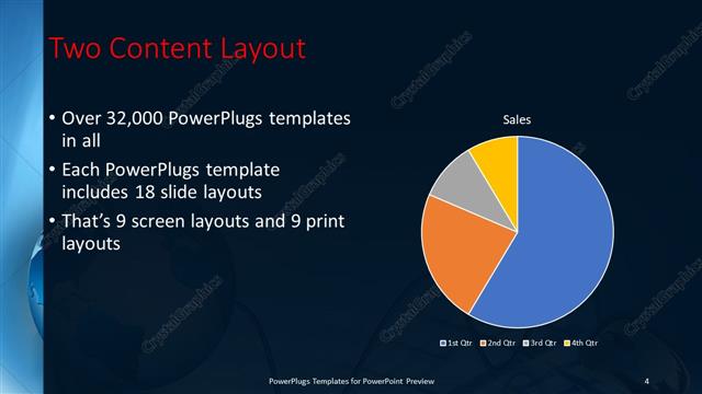 Two Content presentation slide layout