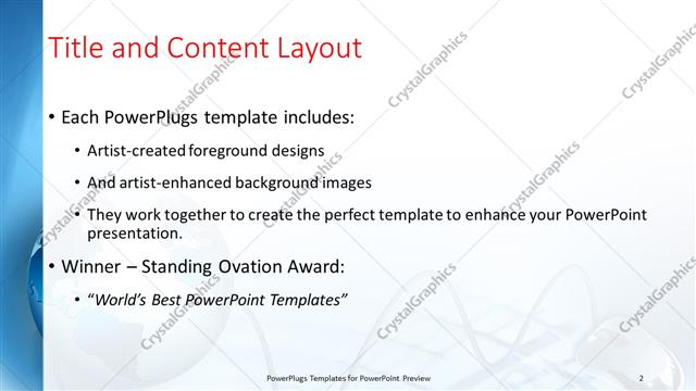 Title and Content presentation slide layout