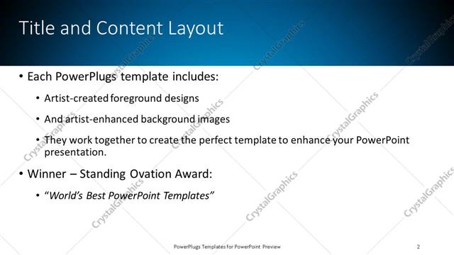 Title and Content presentation slide layout