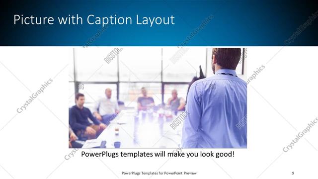 Picture with Caption presentation slide layout