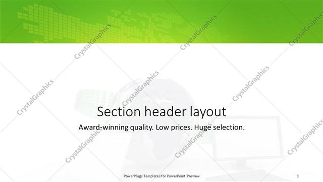 Section Header presentation slide layout