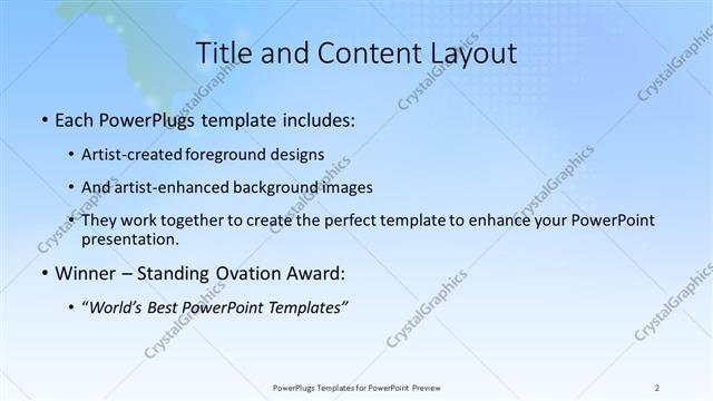 Title and Content presentation slide layout