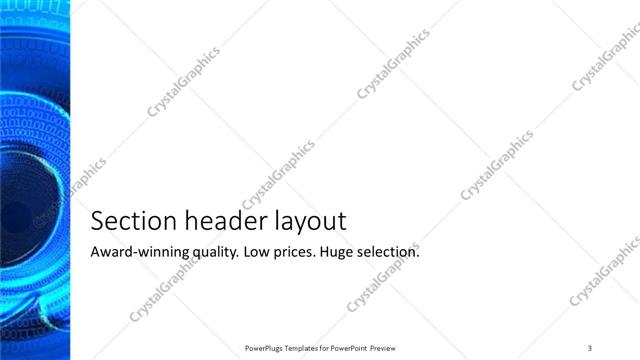 Section Header presentation slide layout