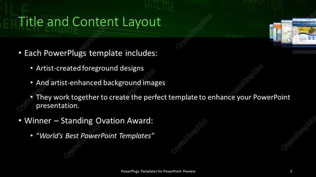 Title and Content presentation slide layout