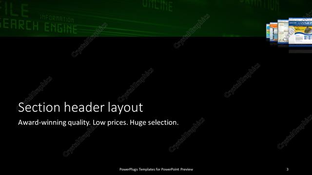 Section Header presentation slide layout