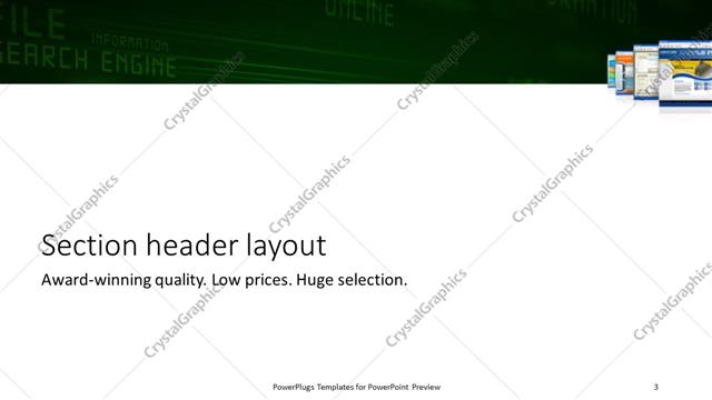 Section Header presentation slide layout