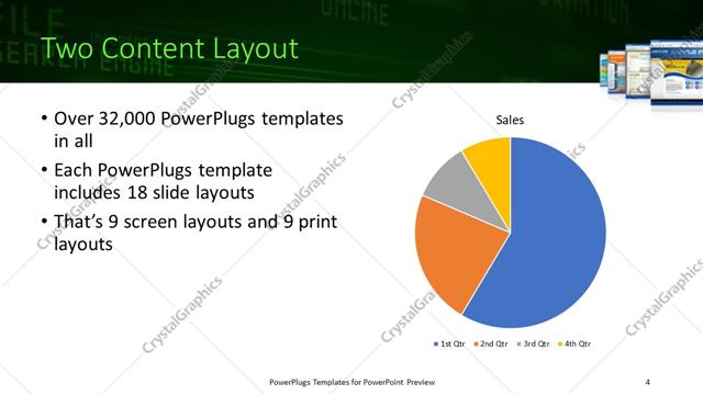 Two Content presentation slide layout