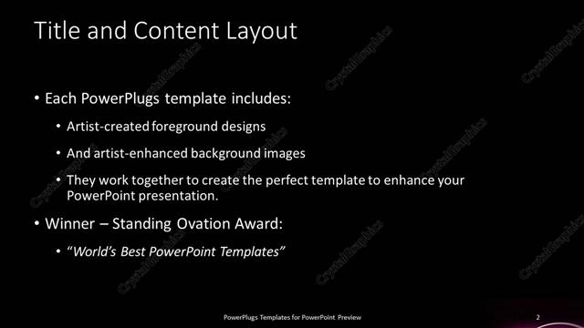 Title and Content presentation slide layout