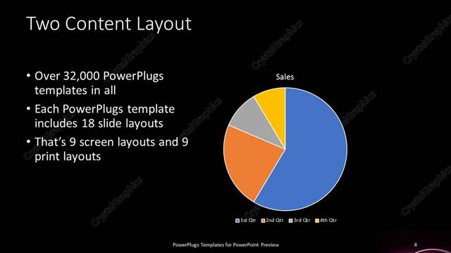 Two Content presentation slide layout