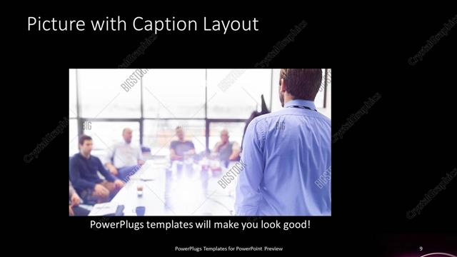 Picture with Caption presentation slide layout
