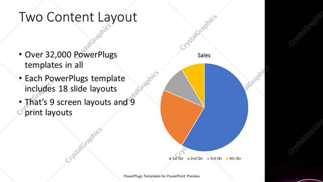 Two Content presentation slide layout