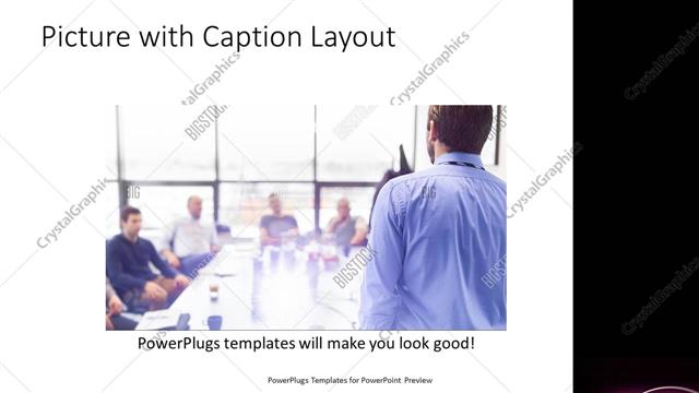 Picture with Caption presentation slide layout