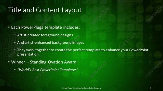 Title and Content presentation slide layout
