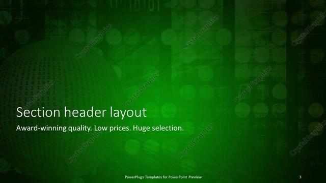 Section Header presentation slide layout