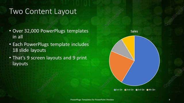 Two Content presentation slide layout