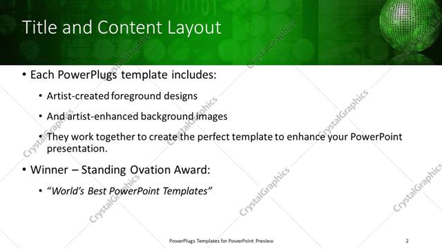 Title and Content presentation slide layout