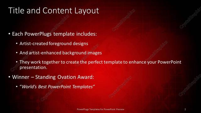 Title and Content presentation slide layout