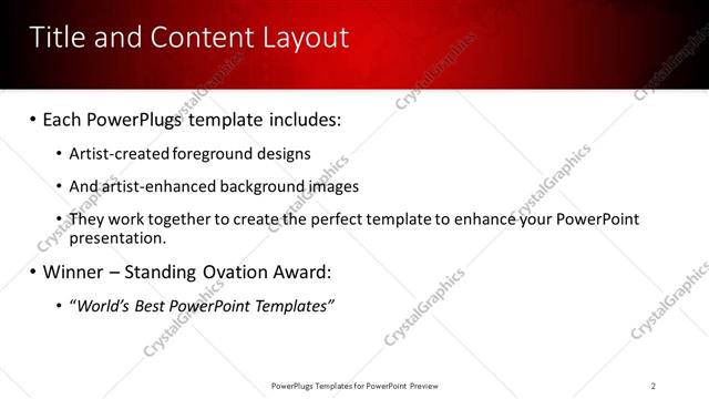 Title and Content presentation slide layout