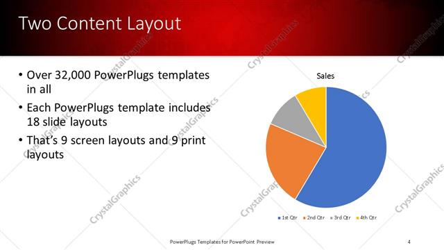 Two Content presentation slide layout