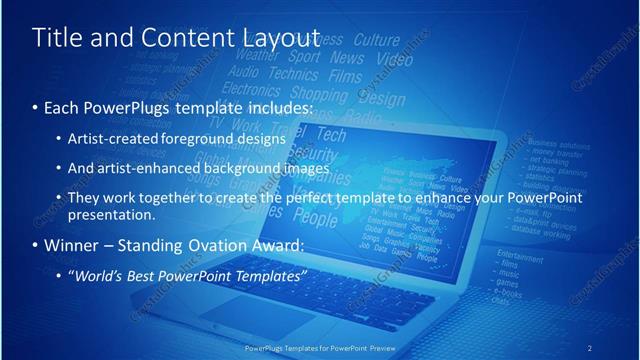 Title and Content presentation slide layout