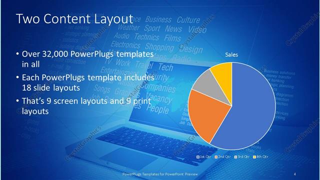 Two Content presentation slide layout